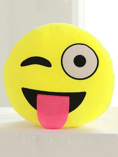 

Smile Face Emoticon Pattern Pillowcase, Carnation pink