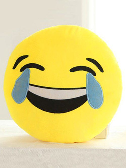 

Smile Face Emoticon Pattern Pillowcase, Baby blue