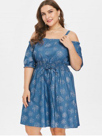 Lace Denim Dresses