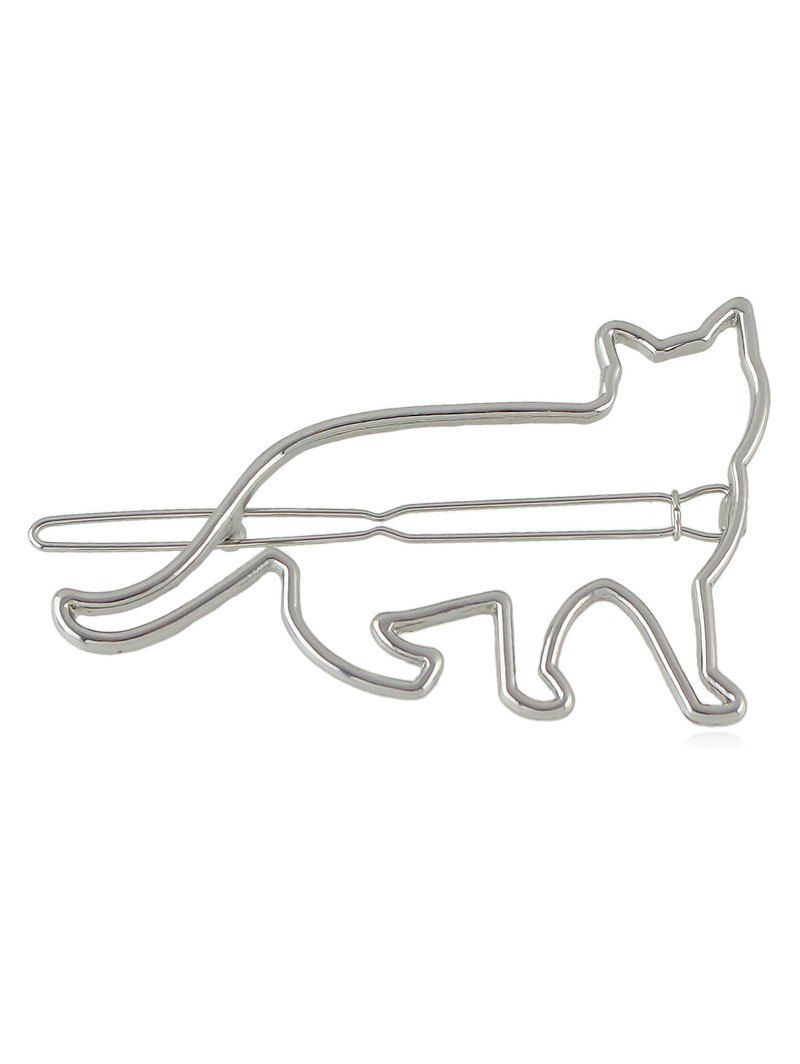 

Cute Kitty Shaped Hairpin, Silver
