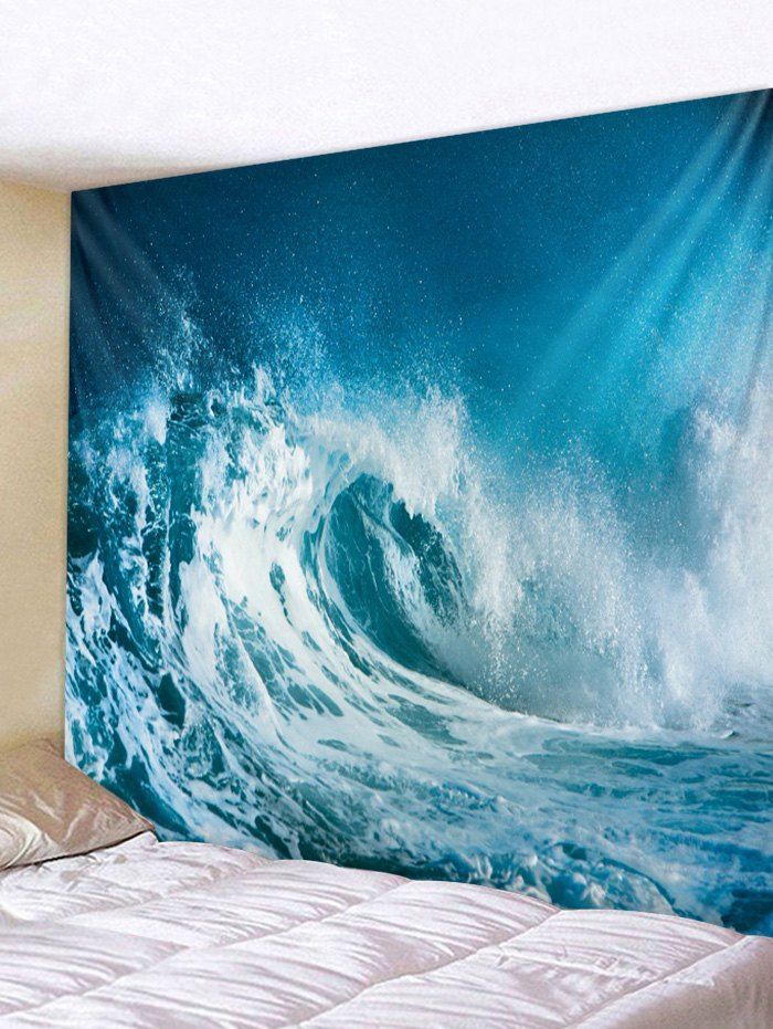 

Sea Printed Wall Tapestry Hanging Decoration, Windows blue