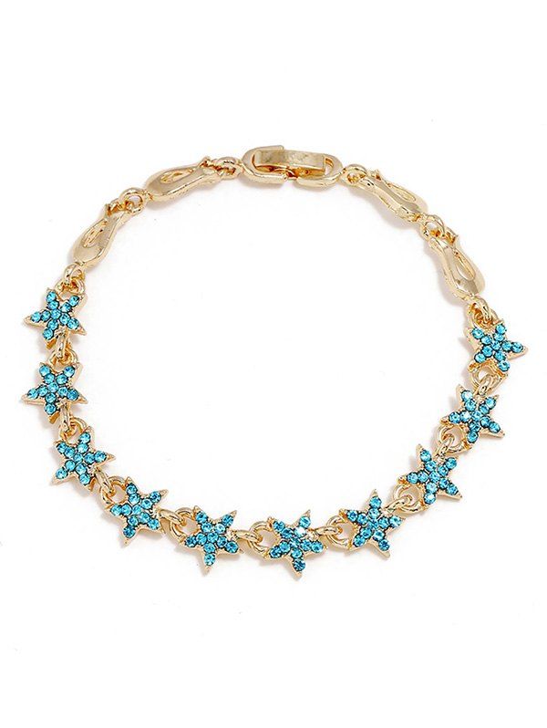 

Rhinestone Star Decoration Bracelet, Sapphire blue