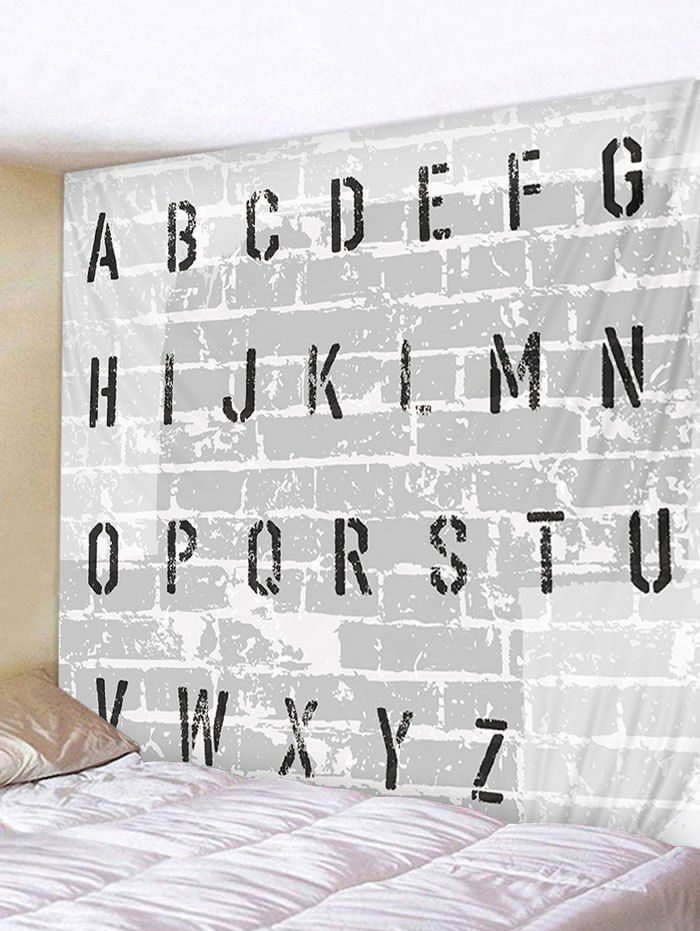 

Letter Brick Wall Print Wall Tapestry, Multi