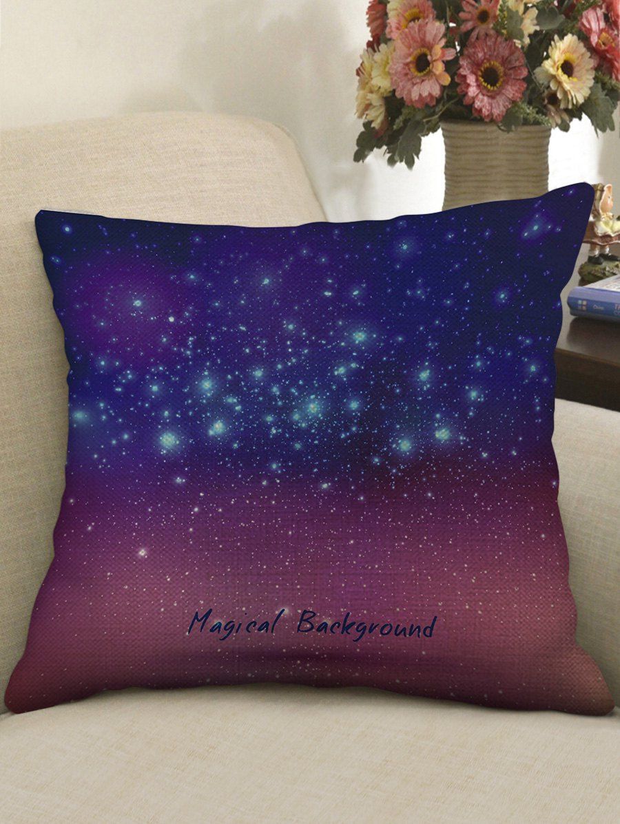 

Starry Night Print Linen Pillowcase, Multi