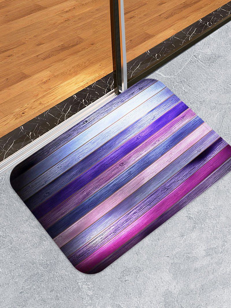 

Colorful Wooden Pattern Skidproof Area Rug, Multi