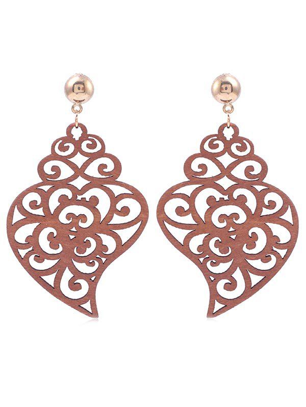 

Pair of Hollow Out Bohemian Dangle Earrings, Coffee