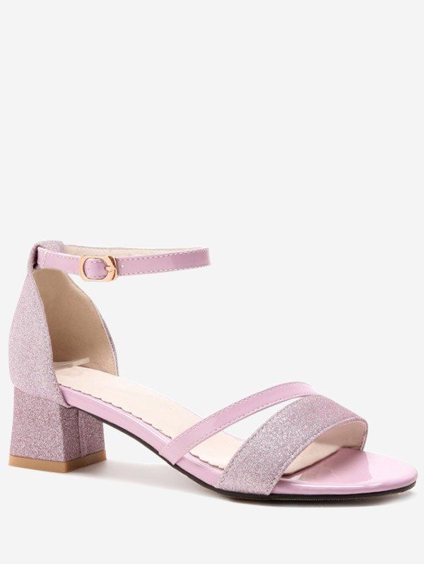 metallic sandals low heel