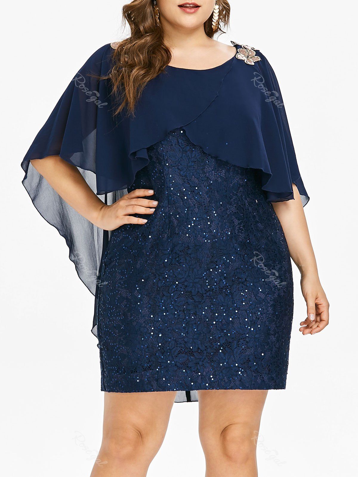 lace panel bodycon dress