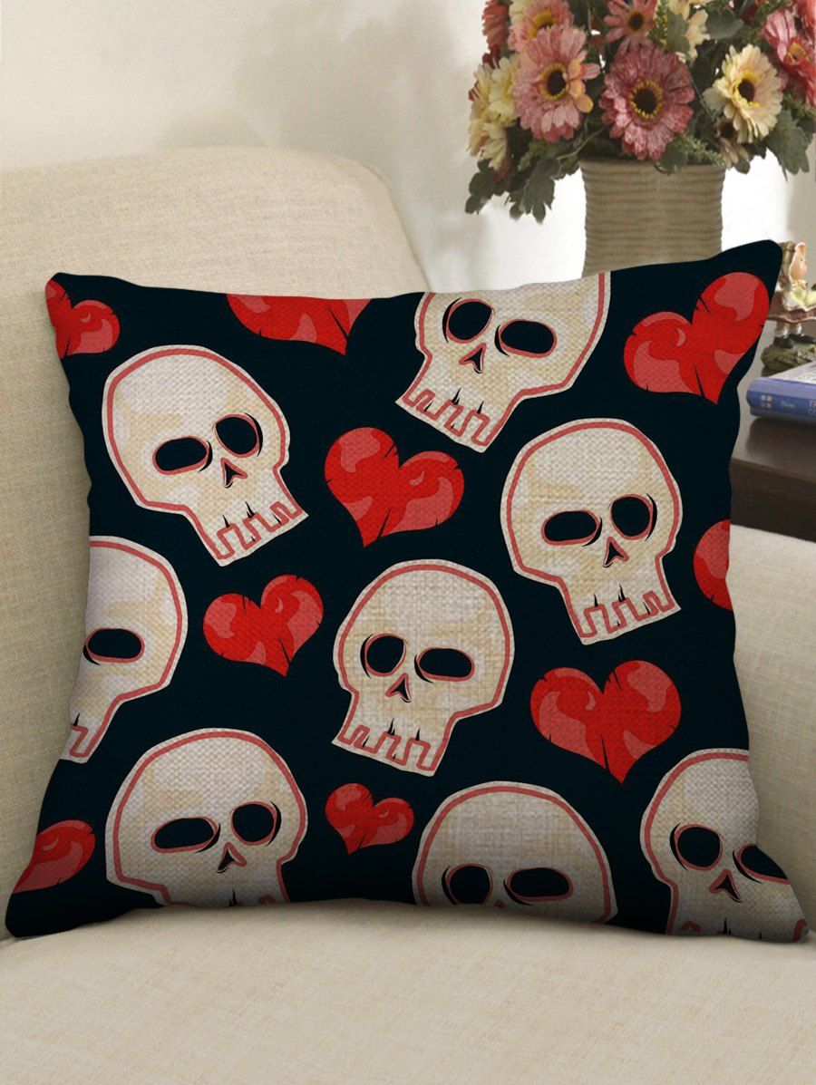 

Halloween Ghost Print Decorative Linen Sofa Pillowcase, Multi