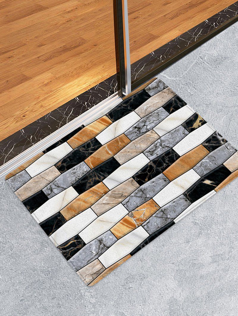 

Marble Print Skidproof Area Mat, Multi