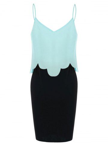 

Butterfly Bodycon Popover Dress, Light cyan
