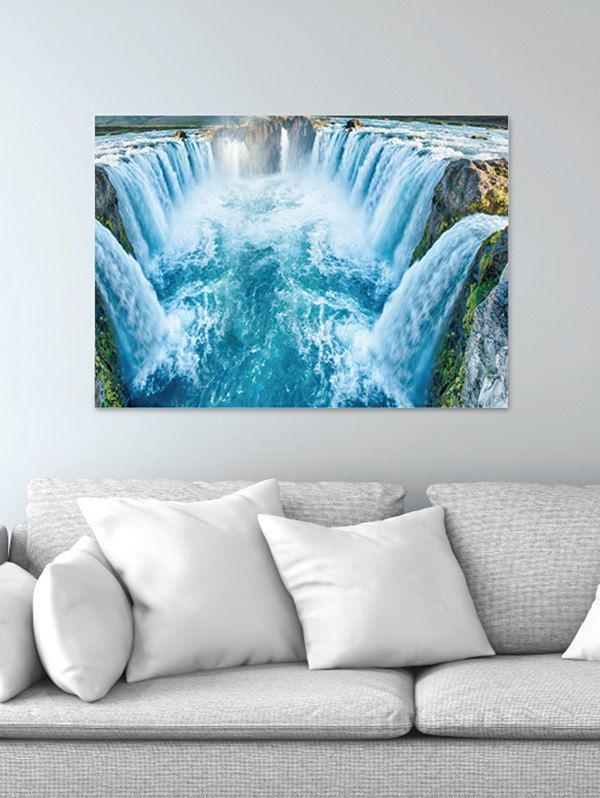 

Waterfall River Print Wall Sticker for Bedroom, Multi