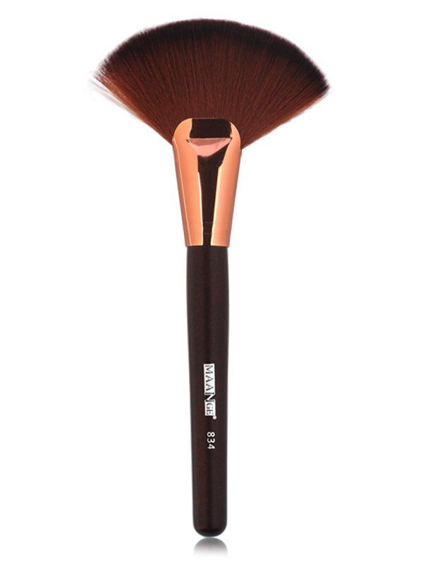 

Professional Ultra Soft Fiber Hair Fan Shaped Cosmetic Blush Brush, Chestnut red