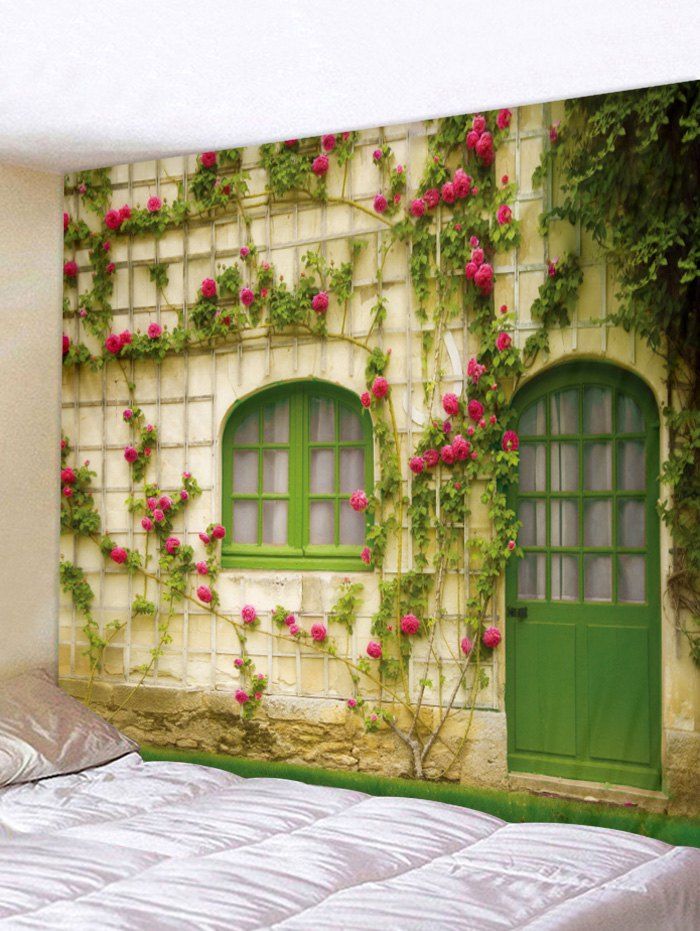 

Flower Vines Door Print Wall Tapestry Hanging Decor, Multi