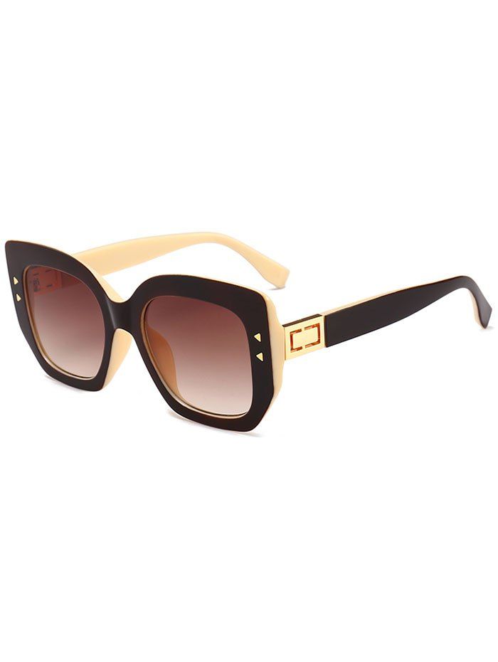 

Anti Fatigue Triangle Rivets Full Frame Sunglasses, Coffee
