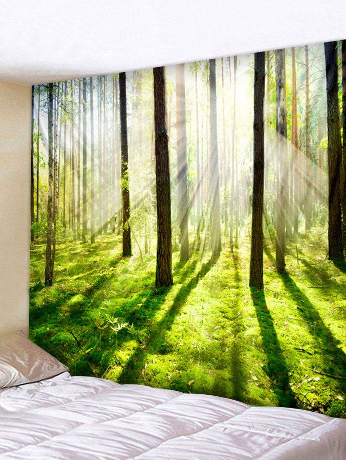 

Sunshine Forest Printed Tapestry Wall Art Decoration, Venom green
