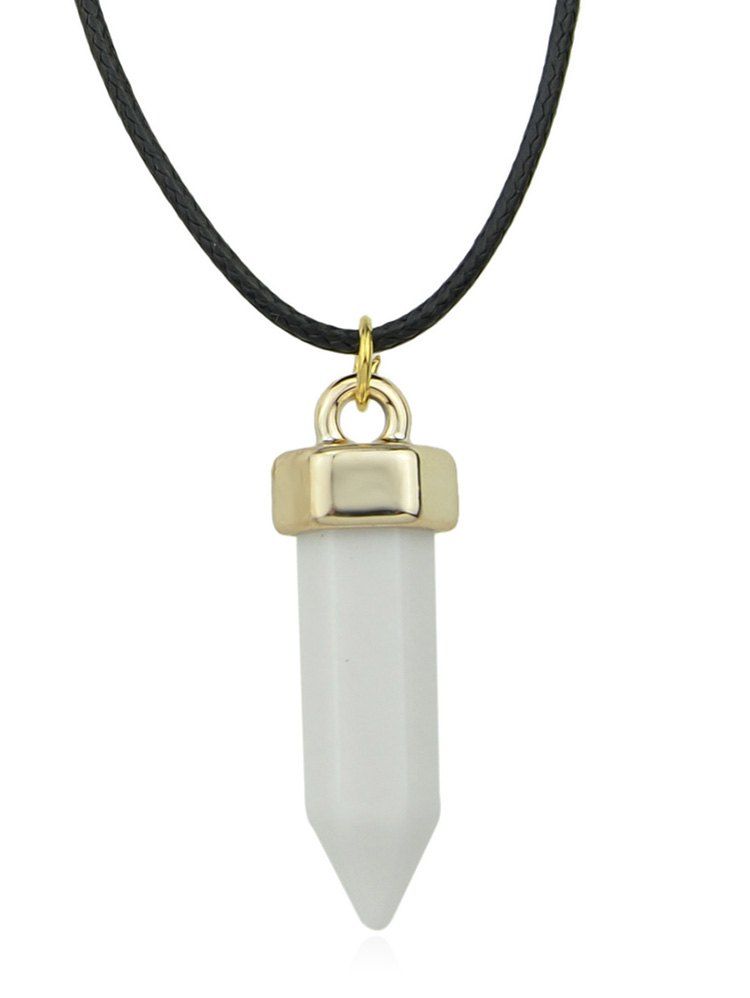 

Point Pendant Short Necklace, White
