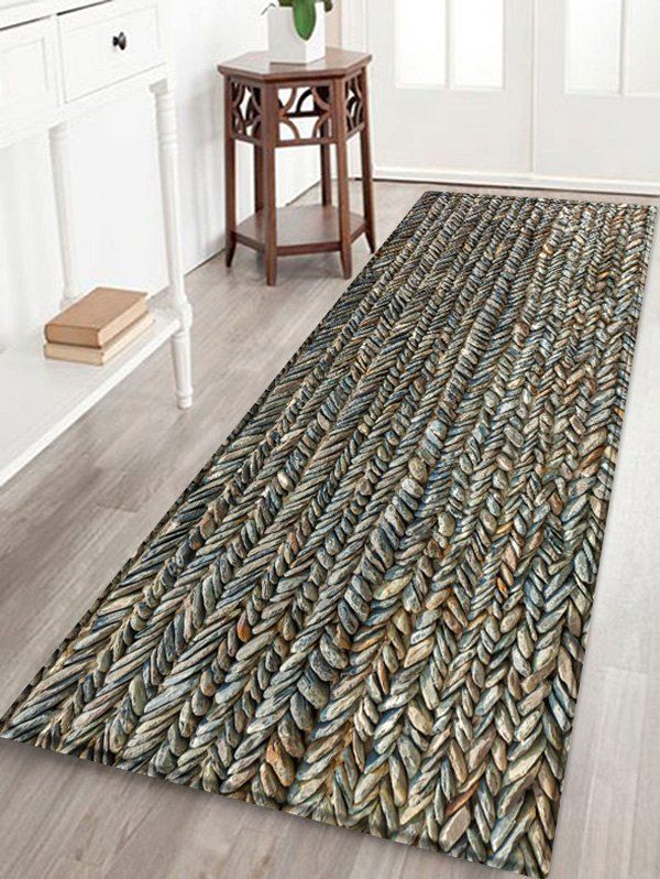 

Stone Print Water Absorption Area Rug, Cloudy gray