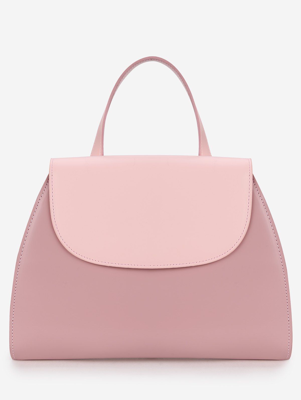 

Color Block Flapped Practical Chic Daily Handbag, Light pink