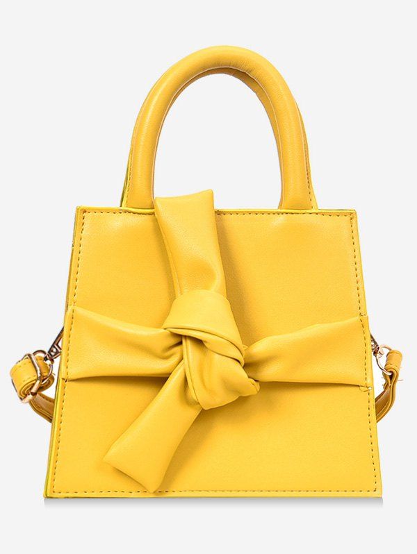 

Chic Multi Function Knot Minimalist Handbag, Bee yellow