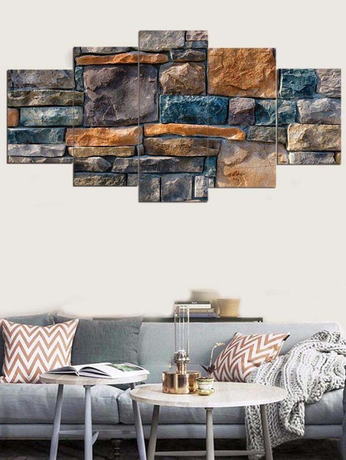 

Stones Wall Printed Wall Decor Canvas Paintings, Multi