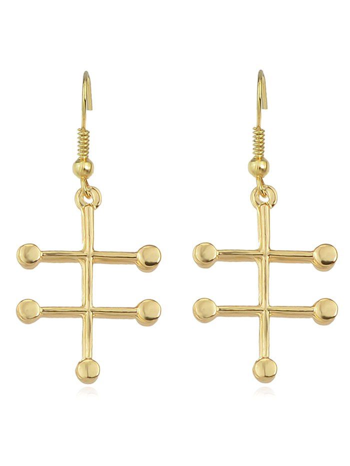 

Crisscross Bar Dangle Earrings, Gold