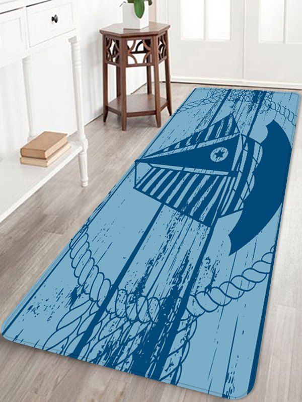 

Star Sailboat Print Anti-skid Area Rug, Multi