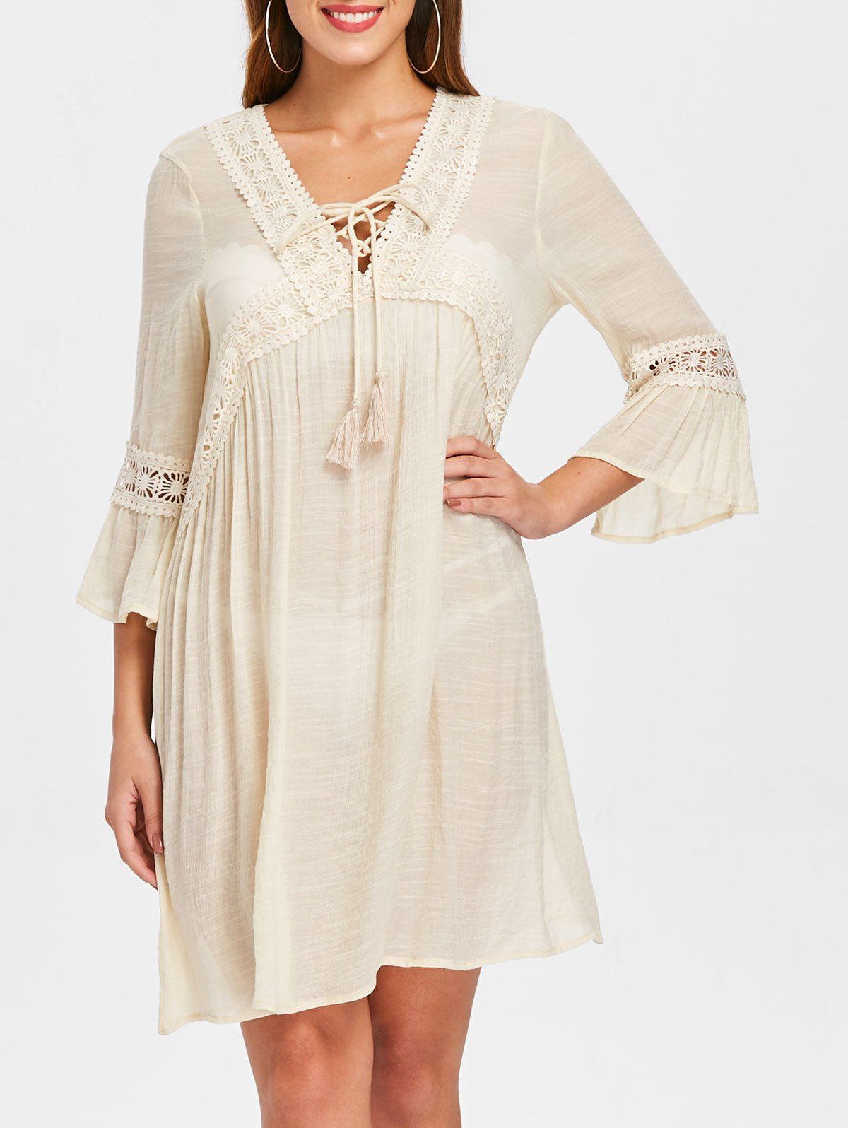 A warm dress crocheted A warm dress crocheted