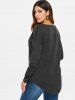 Women's Stylish Scoop Neck Asymmetrical Long Sleeve Sweater -  