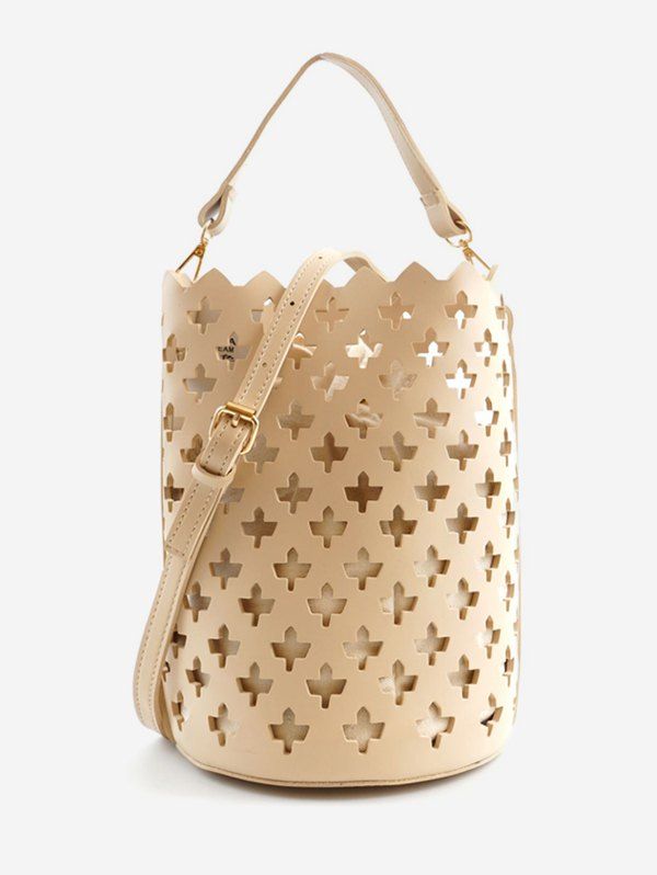 2018 Hollow Out Scallop Chic Convertible Crossbody Bag In Apricot Trendy Hollow Out Scallop Chic Convertible Crossbody Bag