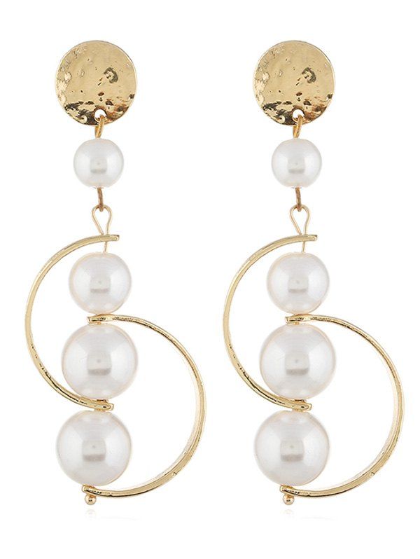 

Artificial Pearl Decoration Earrings, Gold