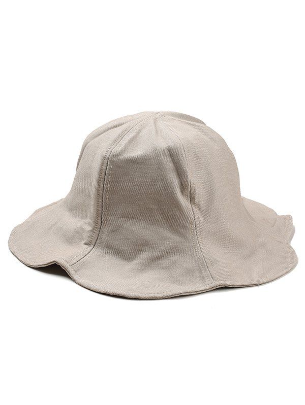 

Wide Brim Solid Color Bucket Hat, Beige