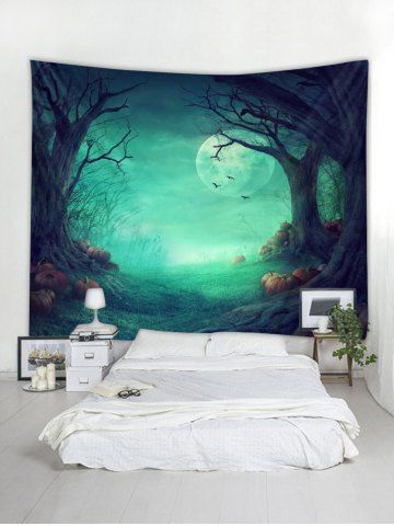 

Halloween Pumpkin Bat Tapestry Wall Decoration, Multi