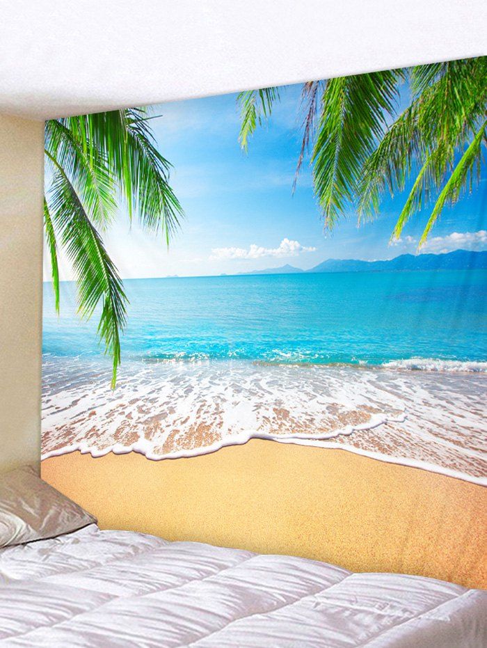 [14% OFF] Sea Scene Beach Print Tapestry Wall Decoration | Rosegal