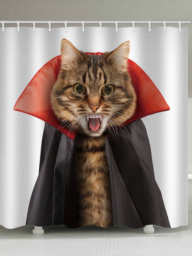 

Halloween Cat Bathroom Curtain, Multi