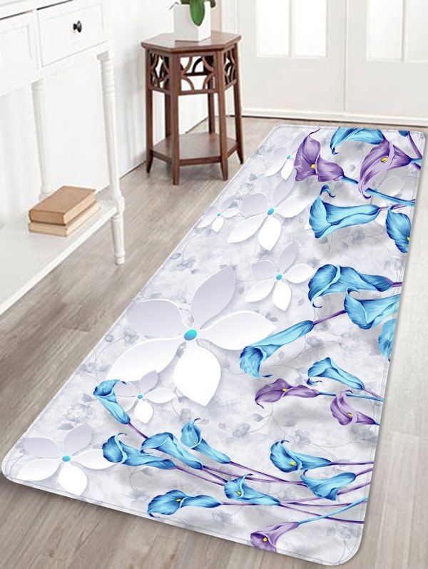 

Home Decor Flowers Printed Area Mat, Multi