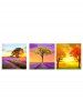 Lavender Field Tree Print Unframed Canvas Wall Art -  