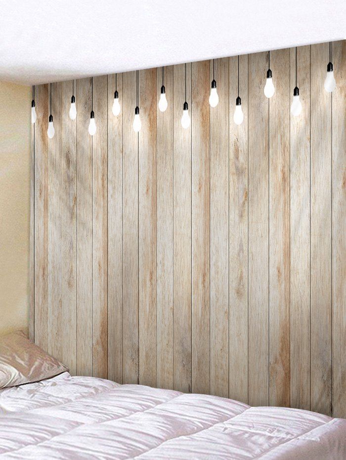 

Wooden Lamp Print Tapestry Wall Hanging Decoration, Light khaki