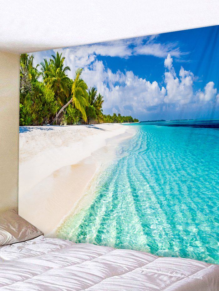 

Sea Beach Printed Tapestry Wall Hanging Decoration, Multi