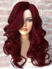 Side Part Long Fluffy Wavy Synthetic Wig -  