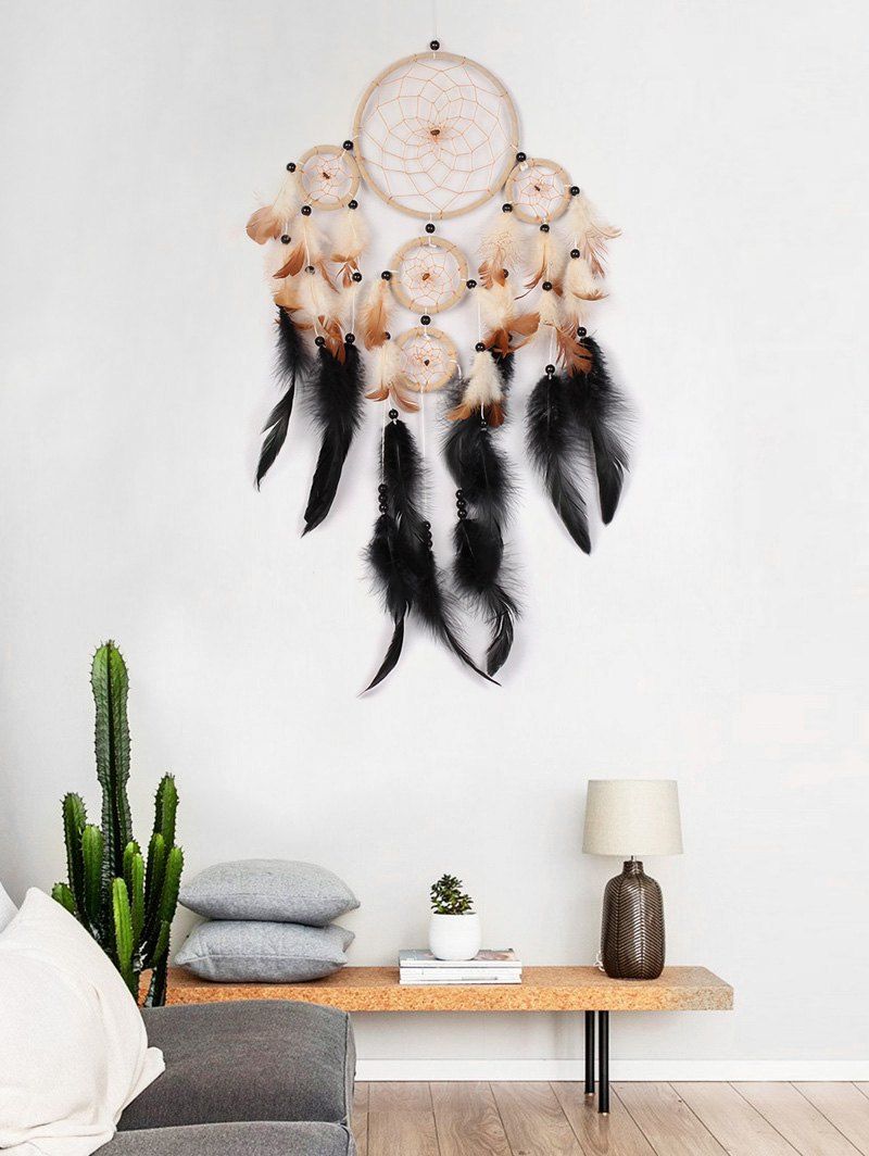 

Beads Ornament Feathers Dream Catcher, Multi