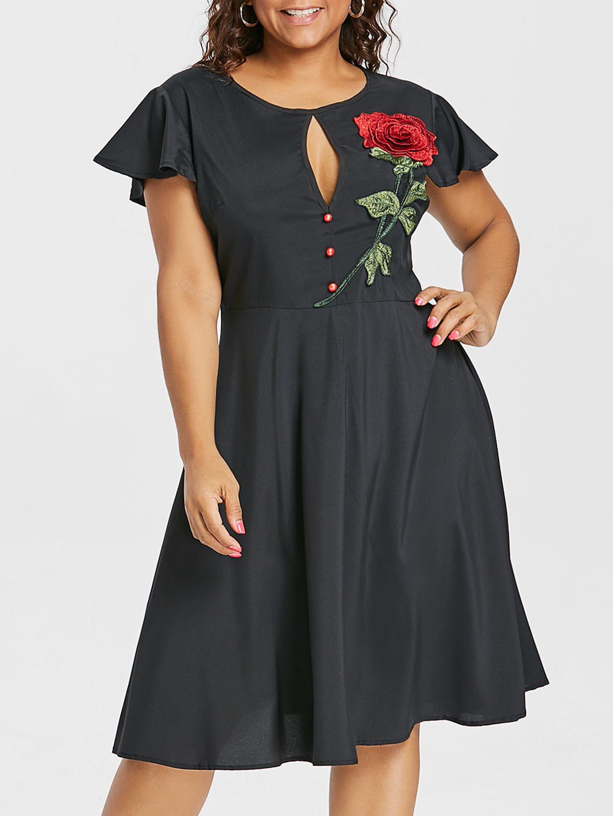 plus size vintage fit and flare dress