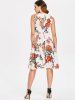 Sleeveless Floral Print Dress -  