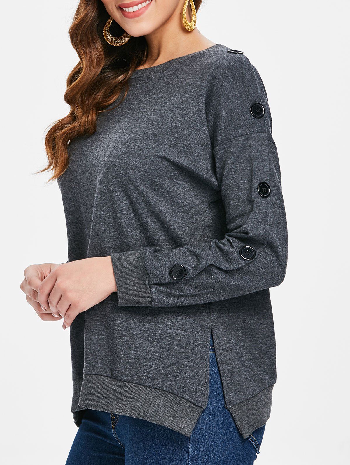 side split sweatshirt