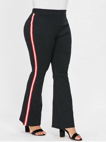 plus size pants with side stripe