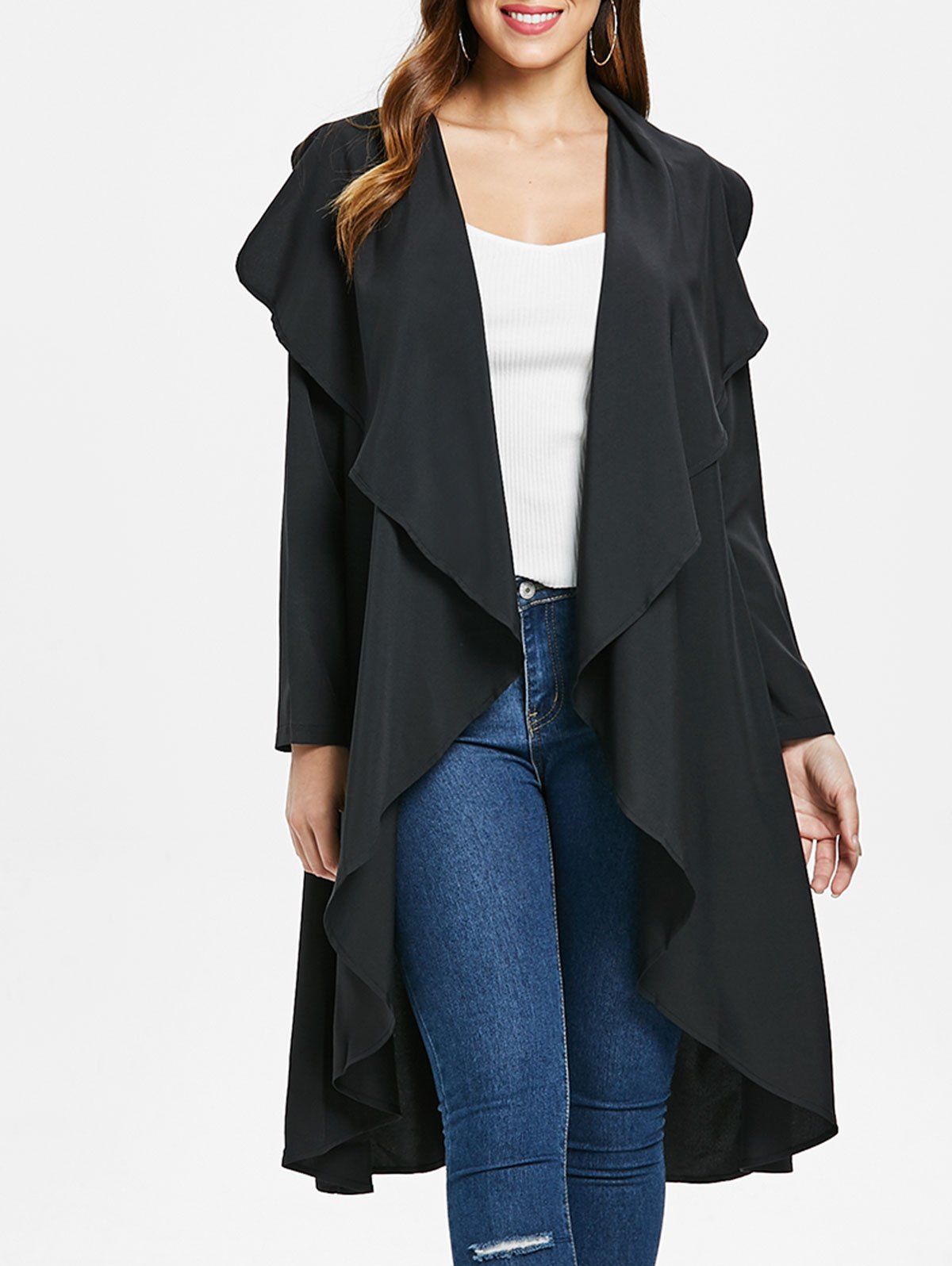 long drape coat