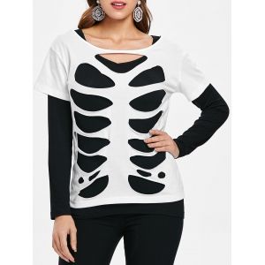 

Full Sleeve Ripped T-shirt, White