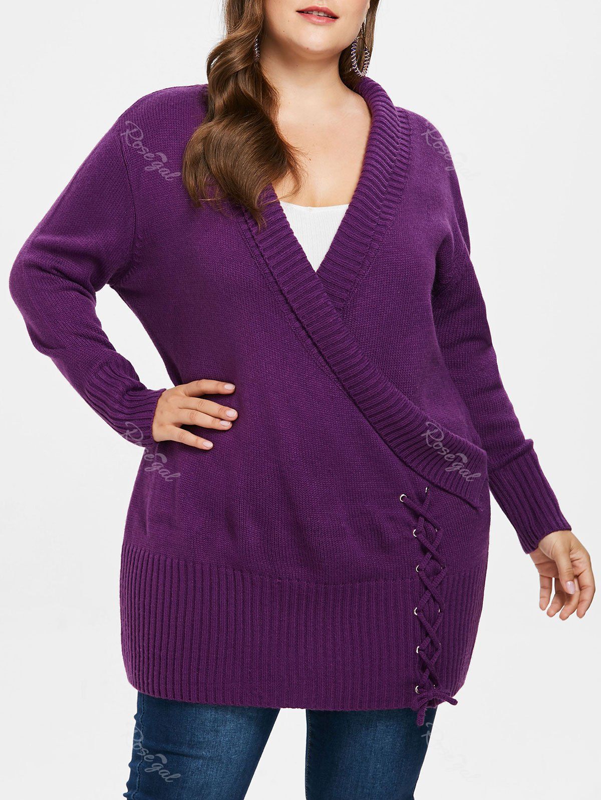 plus size lavender sweater