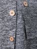 Buttons Marled Overlay Tee -  