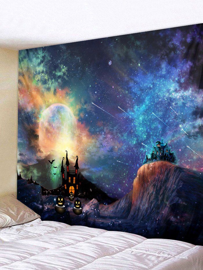 

Wall Hanging Art Halloween Galaxy Print Tapestry, Multi